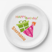 Personalisiert Happy Birthday Pappteller (Vorderseite)