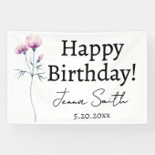 Personalisiert Happy Birthday Party Banner (Horizontal)