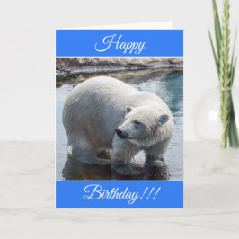 Personalisiert Happy Birthday Polar Bear Card Karte
