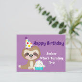 Personalisiert Happy Birthday Postkarte (Stehend Vorderseite)