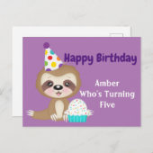 Personalisiert Happy Birthday Postkarte (Vorne/Hinten)