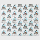 Personalisiert Happy Birthday Puffin Geschenkpapier (Flach)