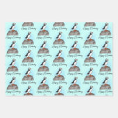 Personalisiert Happy Birthday Puffin Geschenkpapier Set (Vorderseite 3)