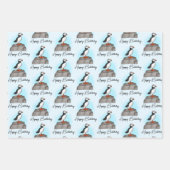 Personalisiert Happy Birthday Puffin Geschenkpapier Set (Vorderseite 2)