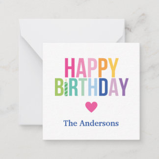 Personalisiert Happy Birthday Rainbow Enclosure Ca Mitteilungskarte