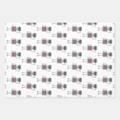 Personalisiert Happy Birthday Robot Themed Geschenkpapier Set (Vorderseite 2)