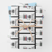 Personalisiert Happy Birthday Robot Themed Geschenkpapier Set (Beispiel)