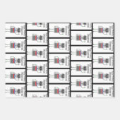 Personalisiert Happy Birthday Robot Themed Geschenkpapier Set (Vorderseite)