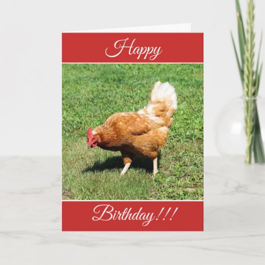 Personalisiert Happy Birthday Rooster Card Karte (Vorderseite)