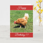 Personalisiert Happy Birthday Rooster Card Karte (Gelbe Blume)