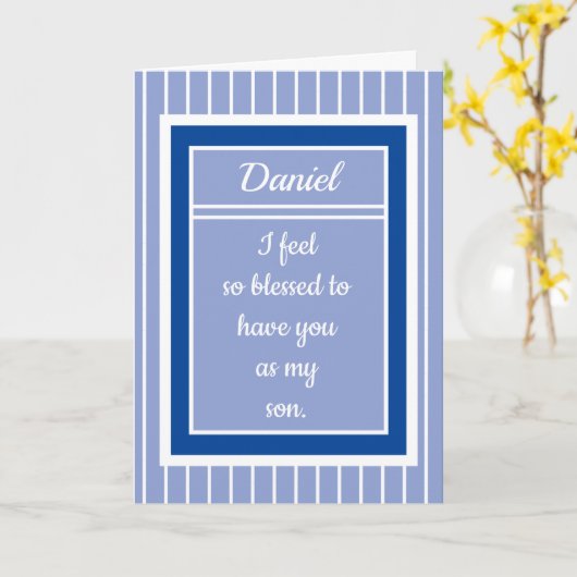 Personalisiert Happy Birthday son Card Karte (Gelbe Blume)