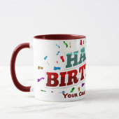 Personalisiert Happy Birthday Tasse (Links)