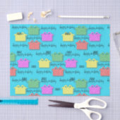 Personalisiert Happy Birthday Typografy Presents Seidenpapier (Handwerk)
