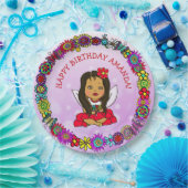 Personalisiert Happy Birthday Unicorn und Fairy Pappteller (Party)