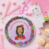 Personalisiert Happy Birthday Unicorn und Fairy Pappteller (Party)