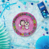 Personalisiert Happy Birthday Unicorn und Fairy Pappteller (Party)