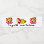 Personalisiert Happy Birthday Wasserflaschenetikett (Einzelnes Label)