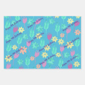 Personalisiert Happy Birthday Wrapping Paper Geschenkpapier Set (Vorderseite)