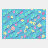 Personalisiert Happy Birthday Wrapping Paper Geschenkpapier Set (Vorderseite 3)