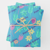 Personalisiert Happy Birthday Wrapping Paper Geschenkpapier Set (Beispiel)
