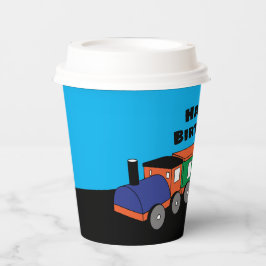 Personalisiert Happy Birthday Zug Pappbecher