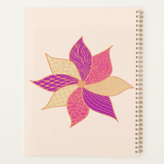 Personalisiert Happy Blume Planner Planer (Rückseite)