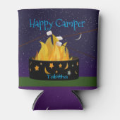 Personalisiert Happy Camper Dosenkühler (Vorderseite)