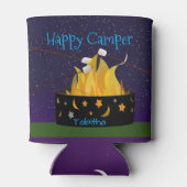 Personalisiert Happy Camper Dosenkühler (Rückseite)