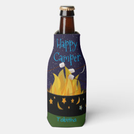 Personalisiert Happy Camper Flaschenkühler