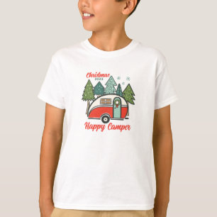 Personalisiert Happy Camper Weihnachten T-Shirt