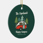 Personalisiert Happy Campers Keramik Ornament (Rechts)