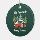 Personalisiert Happy Campers Keramik Ornament (Links)