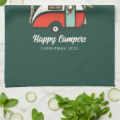 Personalisiert Happy Campers Weihnachten Geschirrtuch (Gefaltet)