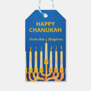 Personalisiert Happy Chanukah Menorah Geschenkanhänger