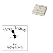Personalisiert Happy Christmas Snowman Gummistempel (Stempel)