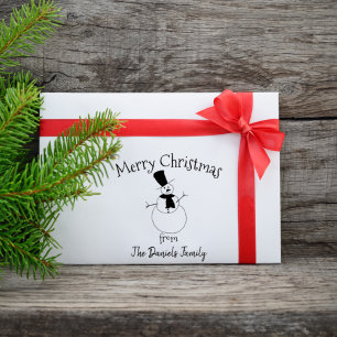 Personalisiert Happy Christmas Snowman Gummistempel