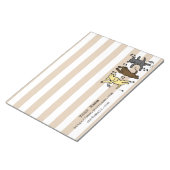 Personalisiert Happy Dancing Labrador Trio Cartoon Notizblock (angewinkelt)