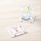 Personalisiert Happy Easter 4" skallopiert Untersetzer (Vor Ort)