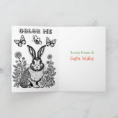 Personalisiert Happy Easter Plus Farbseite Karte (Innenseite)