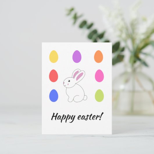 Personalisiert Happy Easter Postkarte (Stehend Vorderseite)