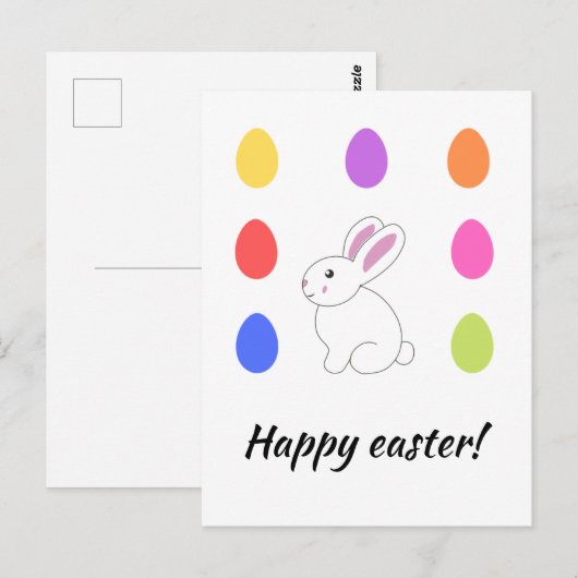 Personalisiert Happy Easter Postkarte (Vorne/Hinten)