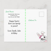 Personalisiert Happy Easter Postkarte (Rückseite)