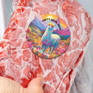 Personalisiert Happy Eid al Adha Runder Aufkleber