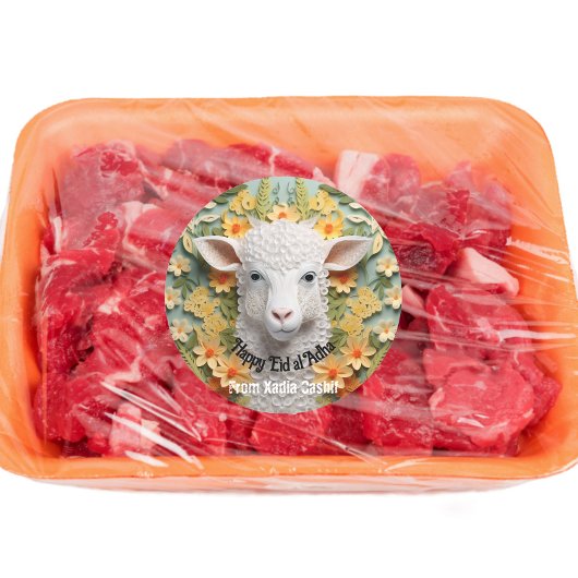 Personalisiert Happy Eid al Adha Runder Aufkleber