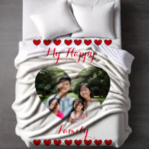 Personalisiert Happy Family Heart Frame Foto