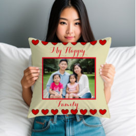 Personalisiert Happy Family Throw Kissen mit Foto