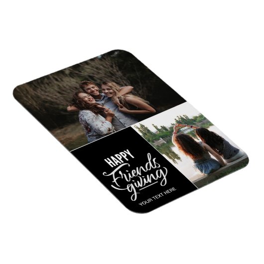 Personalisiert Happy Friendsgiving Foto Magnet (Rechte Seite)