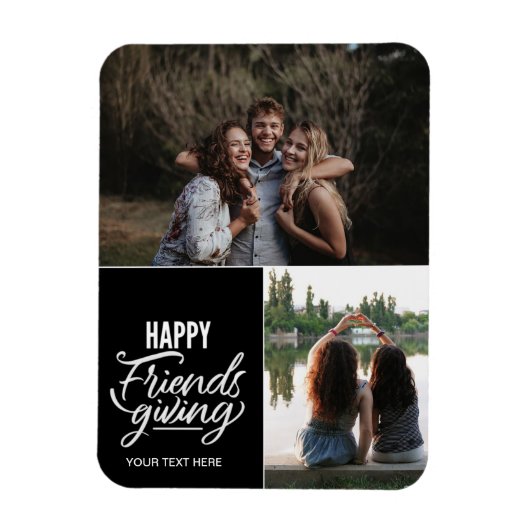 Personalisiert Happy Friendsgiving Foto Magnet (Vertikal)