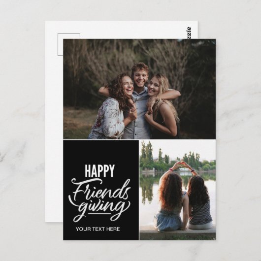 Personalisiert Happy Friendsgiving Postcard Postkarte (Vorne/Hinten)