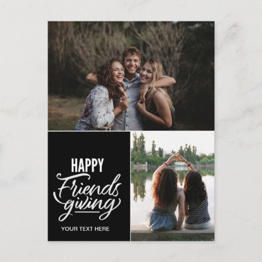 Personalisiert Happy Friendsgiving Postcard Postkarte (Vorderseite)